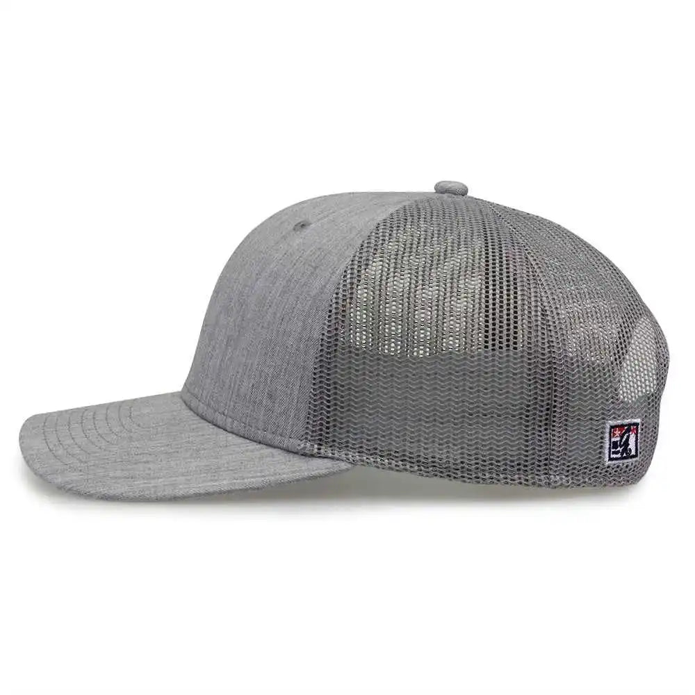 The Game Gb452h Heather Everyday Trucker Cap - Light Gray - one Size Fits Most