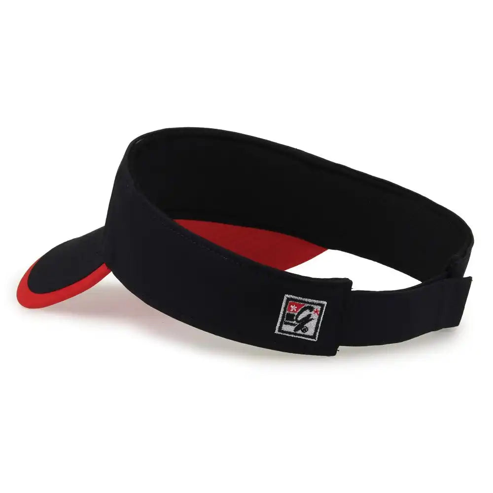 The Game Gb463 Gamechanger Visor with Bill Tipping - Black Red - one Size Fits Most