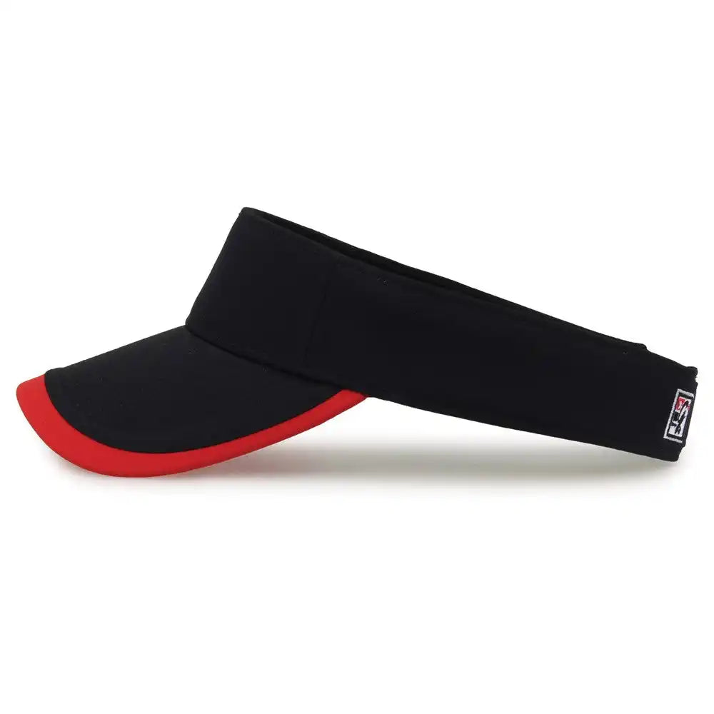 The Game Gb463 Gamechanger Visor with Bill Tipping - Black Red - one Size Fits Most