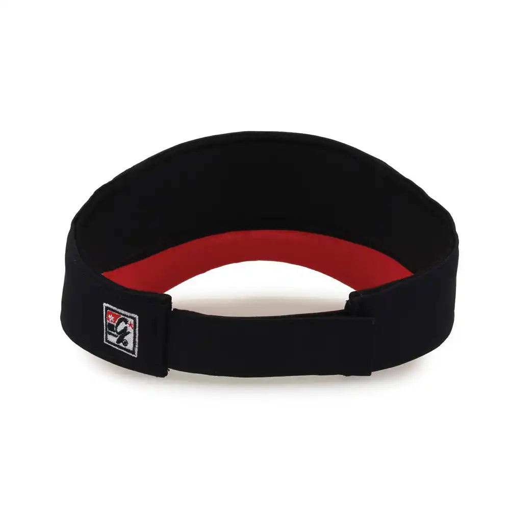 The Game Gb463 Gamechanger Visor with Bill Tipping - Black Red - one Size Fits Most