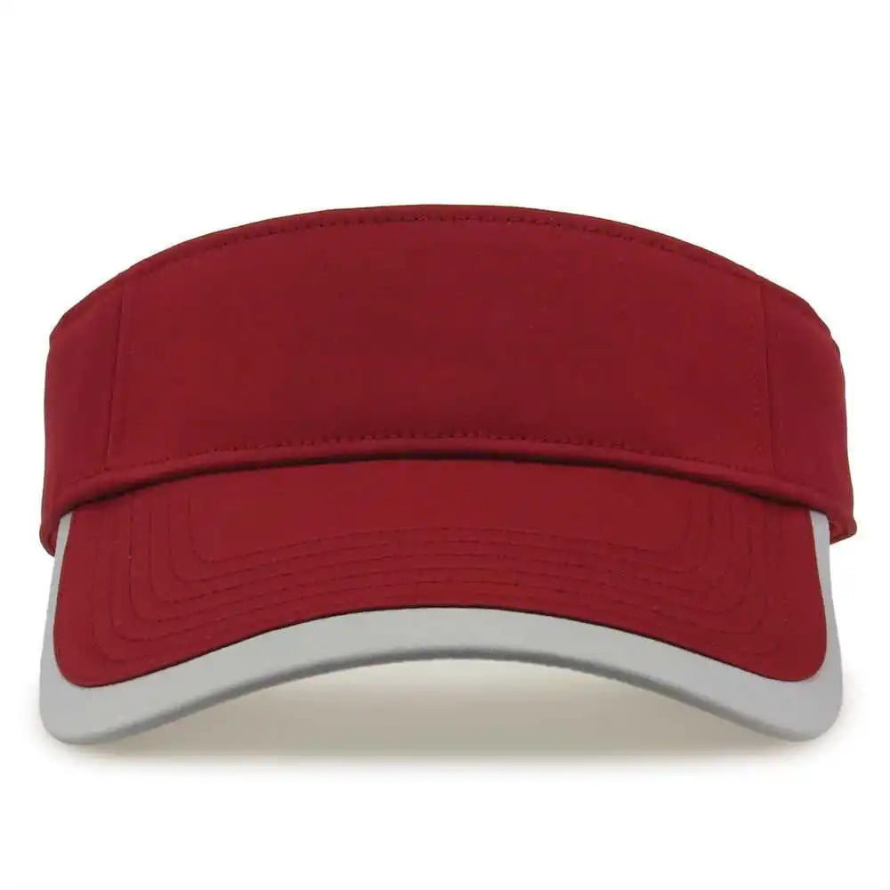 The Game Gb463 Gamechanger Visor with Bill Tipping - Cardinal Gray - one Size Fits Most