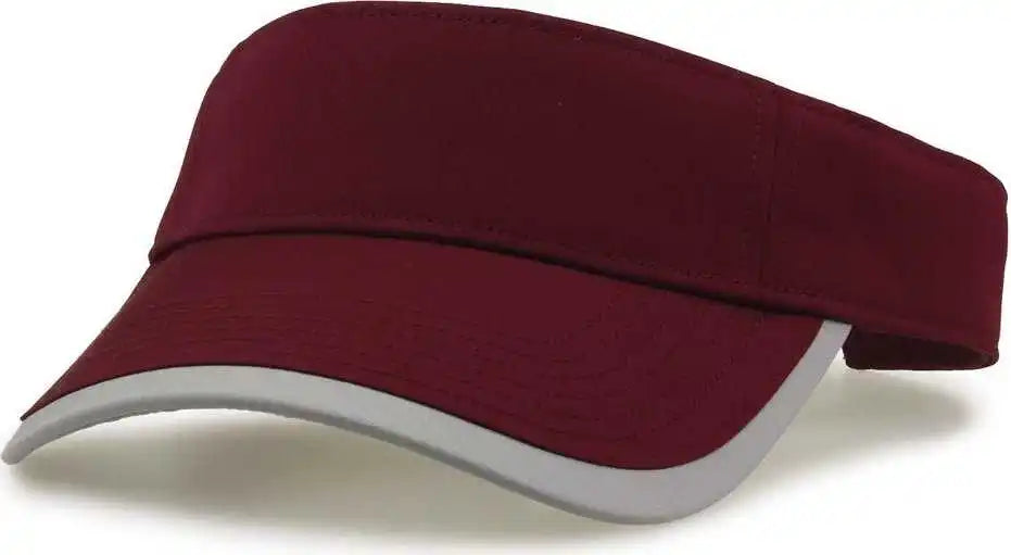 The Game Gb463 Gamechanger Visor with Bill Tipping - Dark Maroon Gray - one Size Fits Most