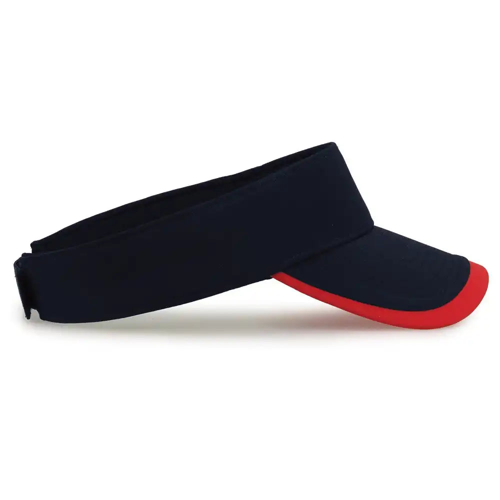 The Game Gb463 Gamechanger Visor with Bill Tipping - Navy Red - one Size Fits Most