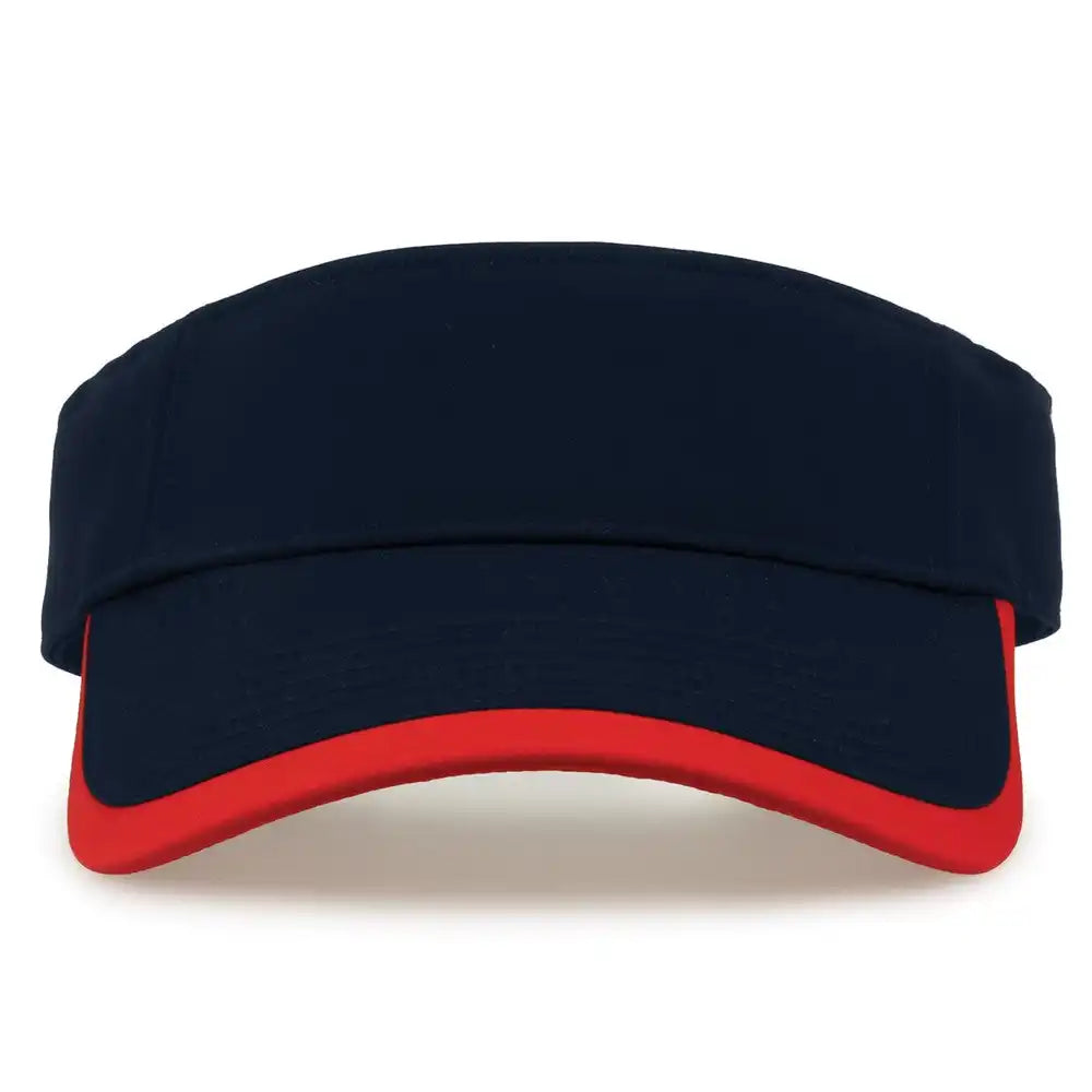 The Game Gb463 Gamechanger Visor with Bill Tipping - Navy Red - one Size Fits Most