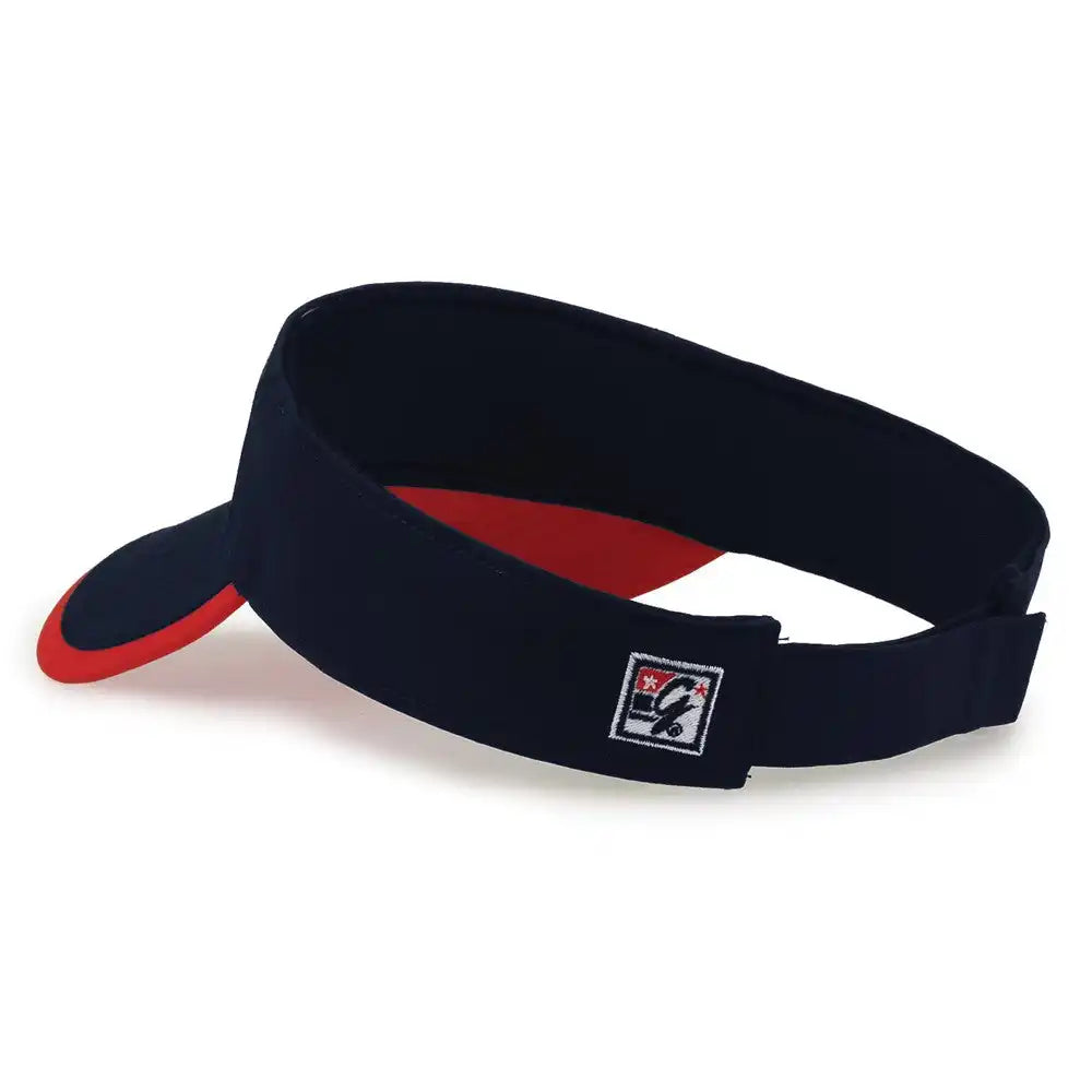The Game Gb463 Gamechanger Visor with Bill Tipping - Navy Red - one Size Fits Most
