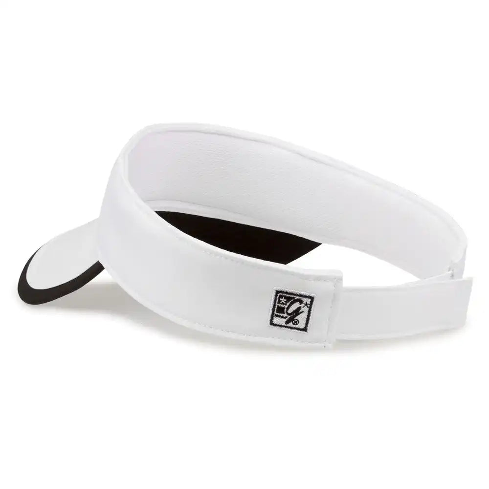 The Game Gb463 Gamechanger Visor with Bill Tipping - White Black - one Size Fits Most