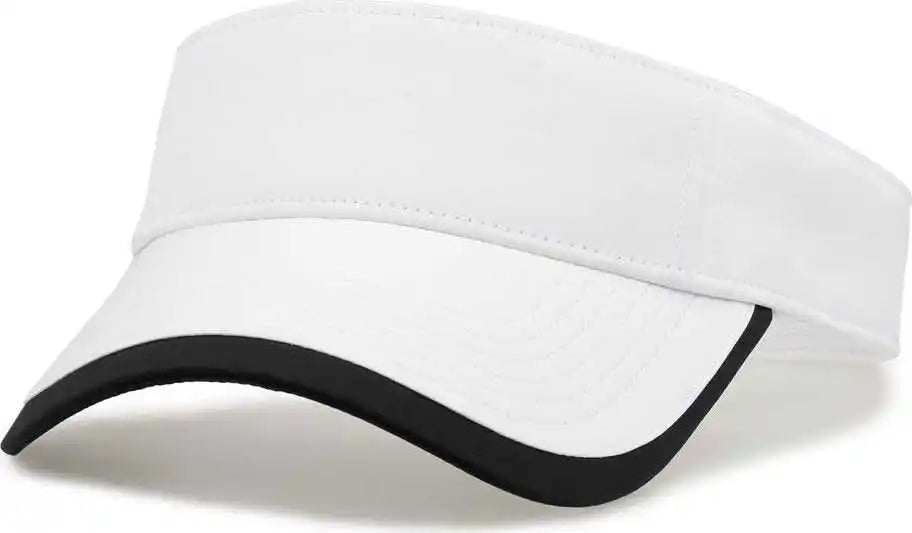 The Game Gb463 Gamechanger Visor with Bill Tipping - White Black - one Size Fits Most