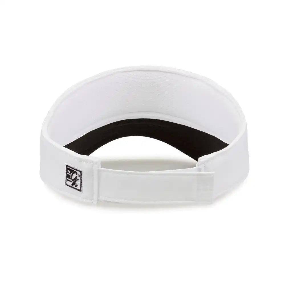 The Game Gb463 Gamechanger Visor with Bill Tipping - White Black - one Size Fits Most
