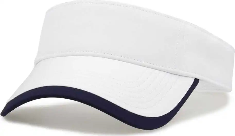 The Game Gb463 Gamechanger Visor with Bill Tipping - White Navy - one Size Fits Most