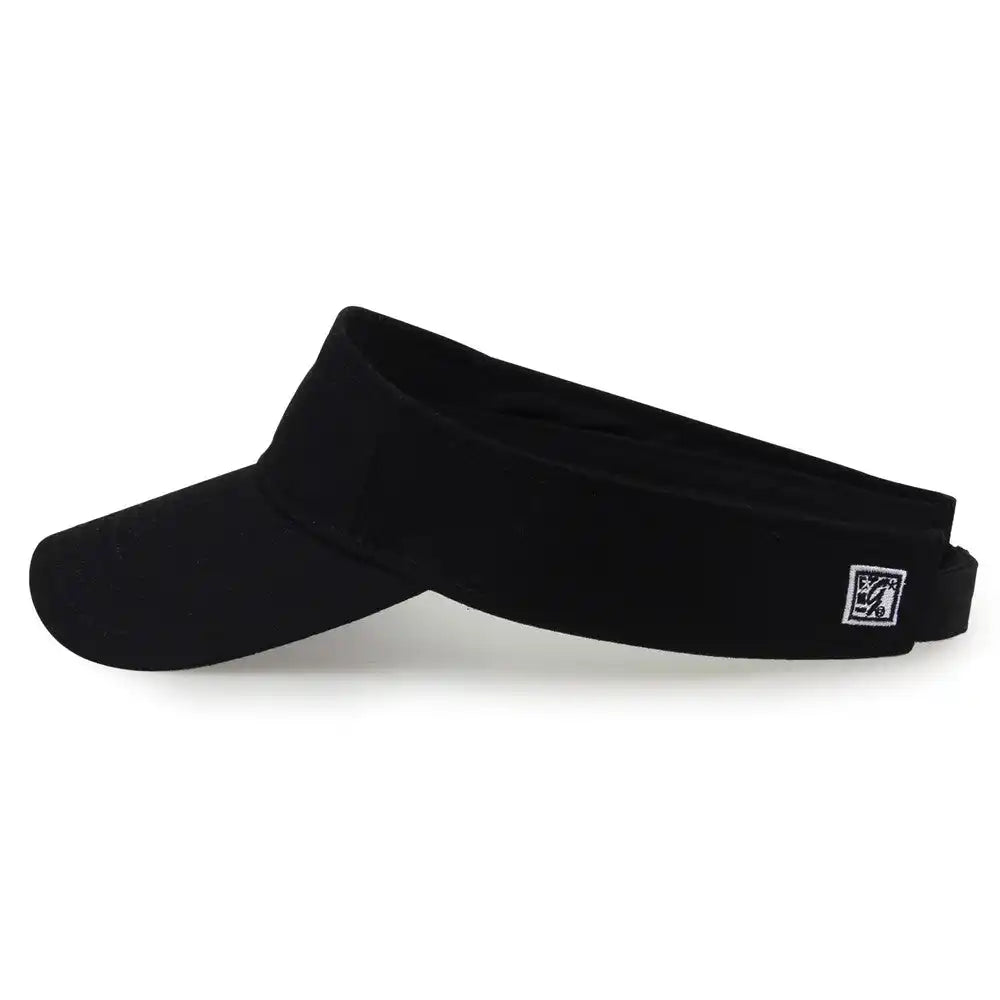The Game Gb464 Cotton Twill Visor - Black - one Size Fits Most