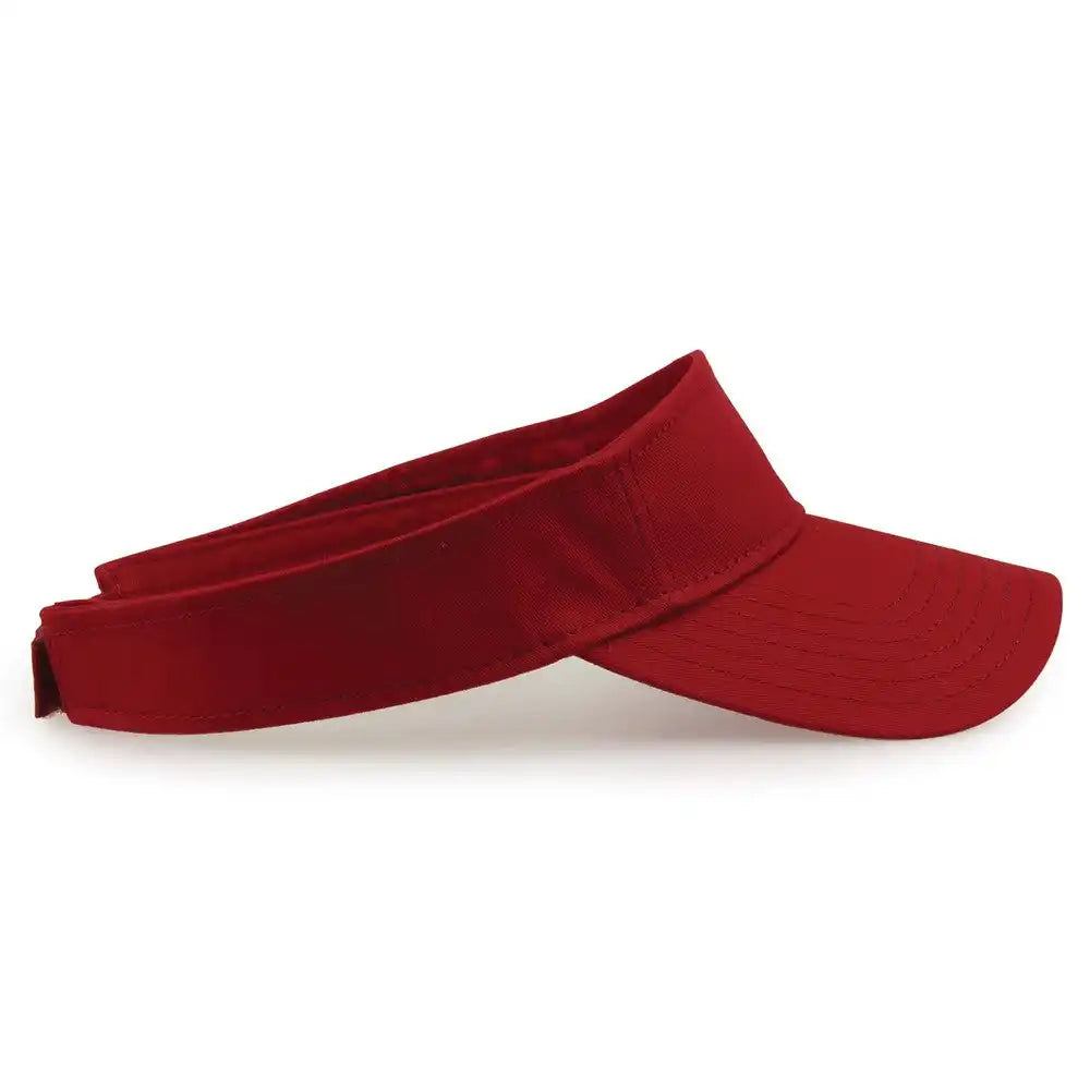 The Game Gb464 Cotton Twill Visor - Cardinal - one Size Fits Most