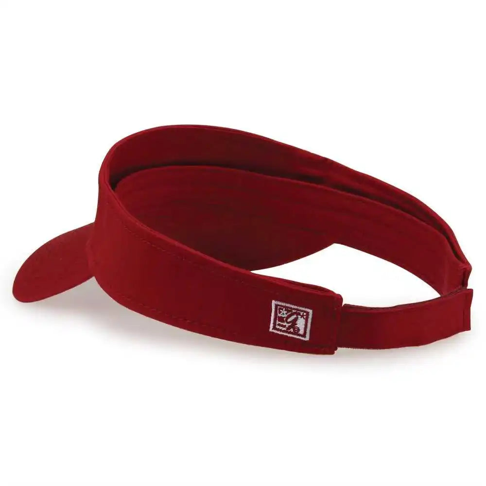 The Game Gb464 Cotton Twill Visor - Cardinal - one Size Fits Most