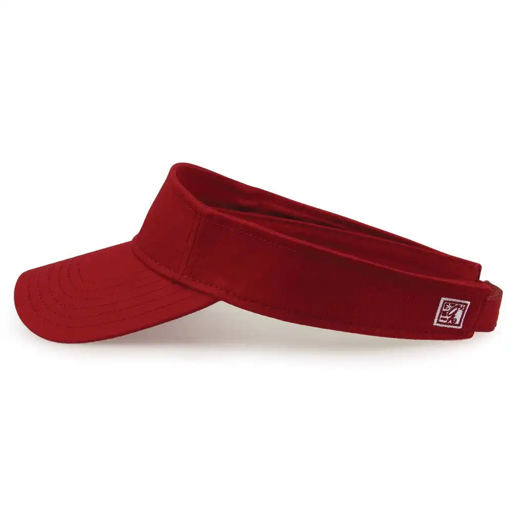 The Game Gb464 Cotton Twill Visor - Cardinal - one Size Fits Most