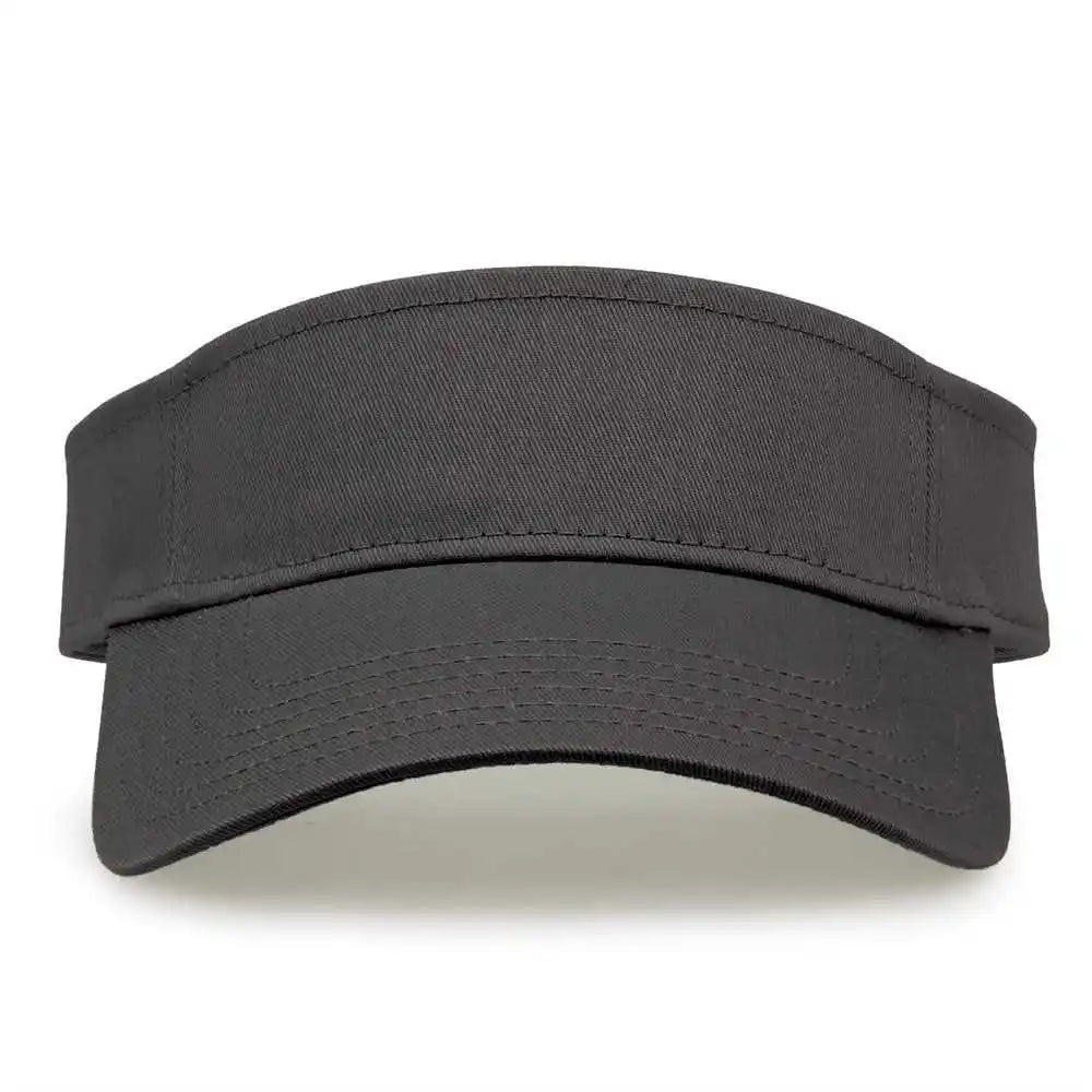 The Game Gb464 Cotton Twill Visor - Dark Gray - one Size Fits Most