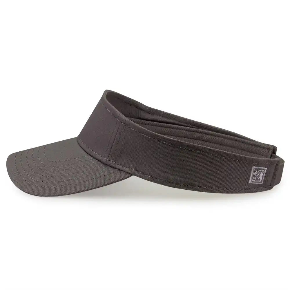 The Game Gb464 Cotton Twill Visor - Dark Gray - one Size Fits Most
