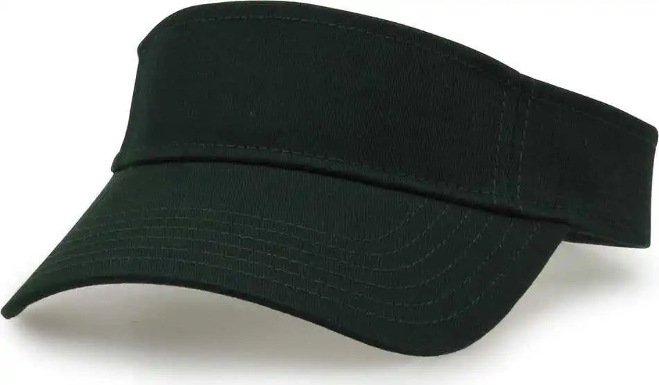 The Game Gb464 Cotton Twill Visor - Dark Green - Forest / one Size Fits Most