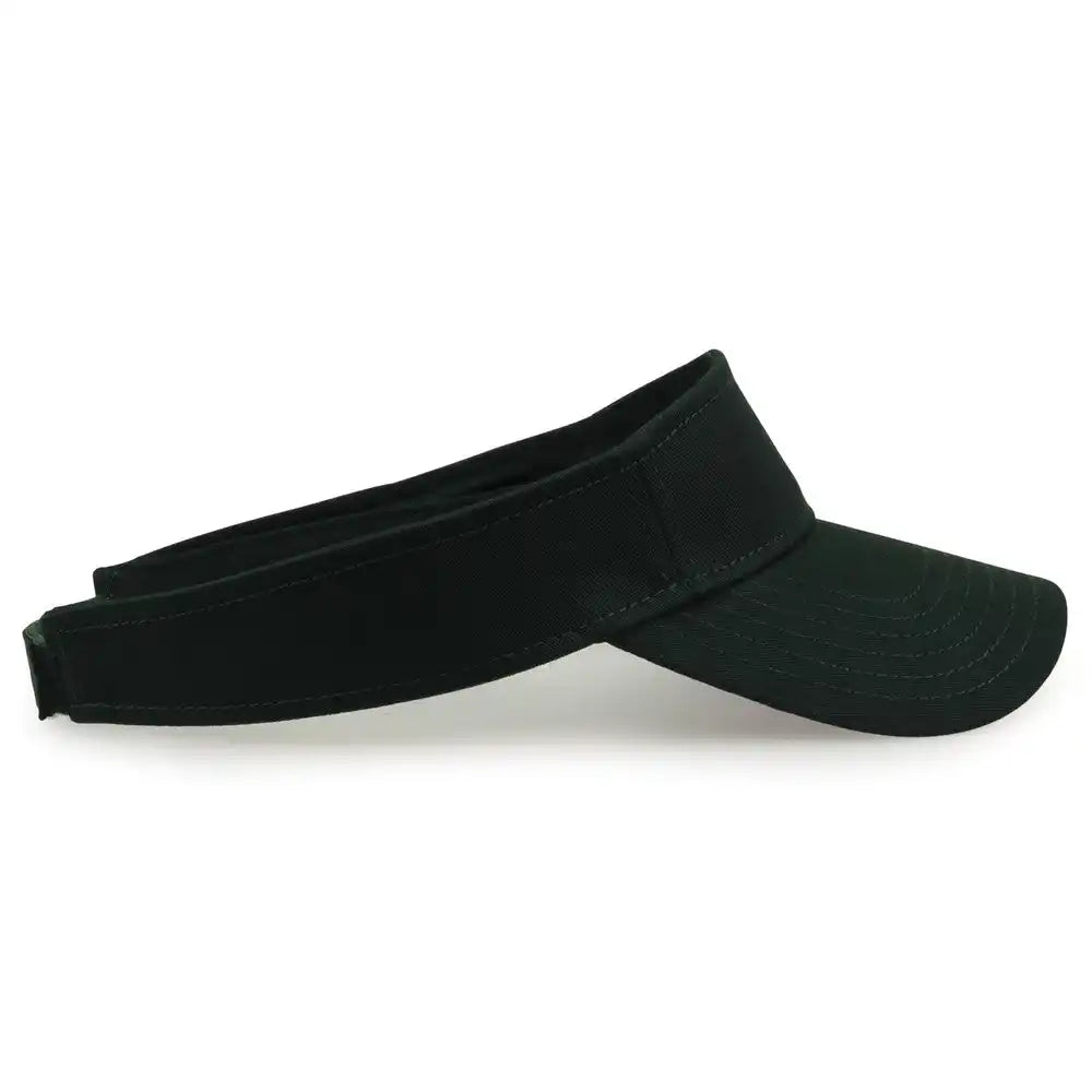 The Game Gb464 Cotton Twill Visor - Dark Green - Forest / one Size Fits Most