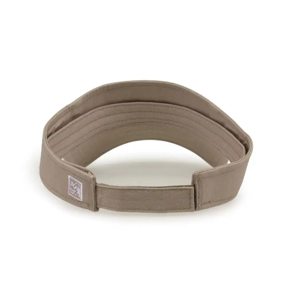 The Game Gb464 Cotton Twill Visor - Khaki - one Size Fits Most