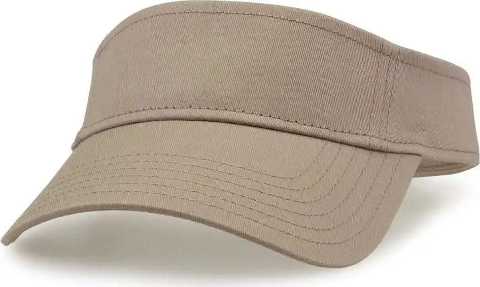 The Game Gb464 Cotton Twill Visor - Khaki - one Size Fits Most