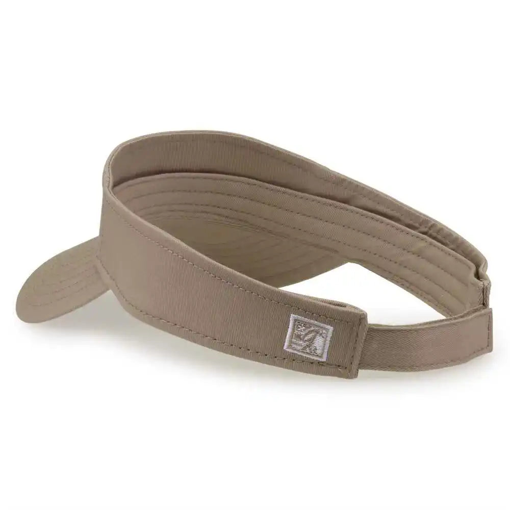 The Game Gb464 Cotton Twill Visor - Khaki - one Size Fits Most