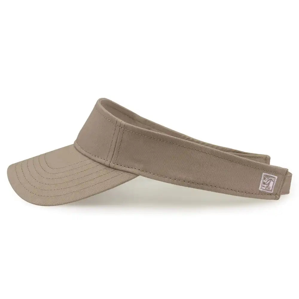 The Game Gb464 Cotton Twill Visor - Khaki - one Size Fits Most