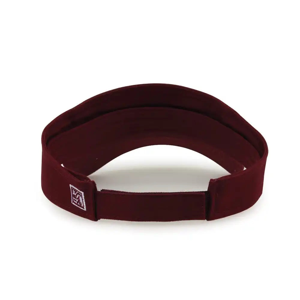 The Game Gb464 Cotton Twill Visor - Maroon - one Size Fits Most