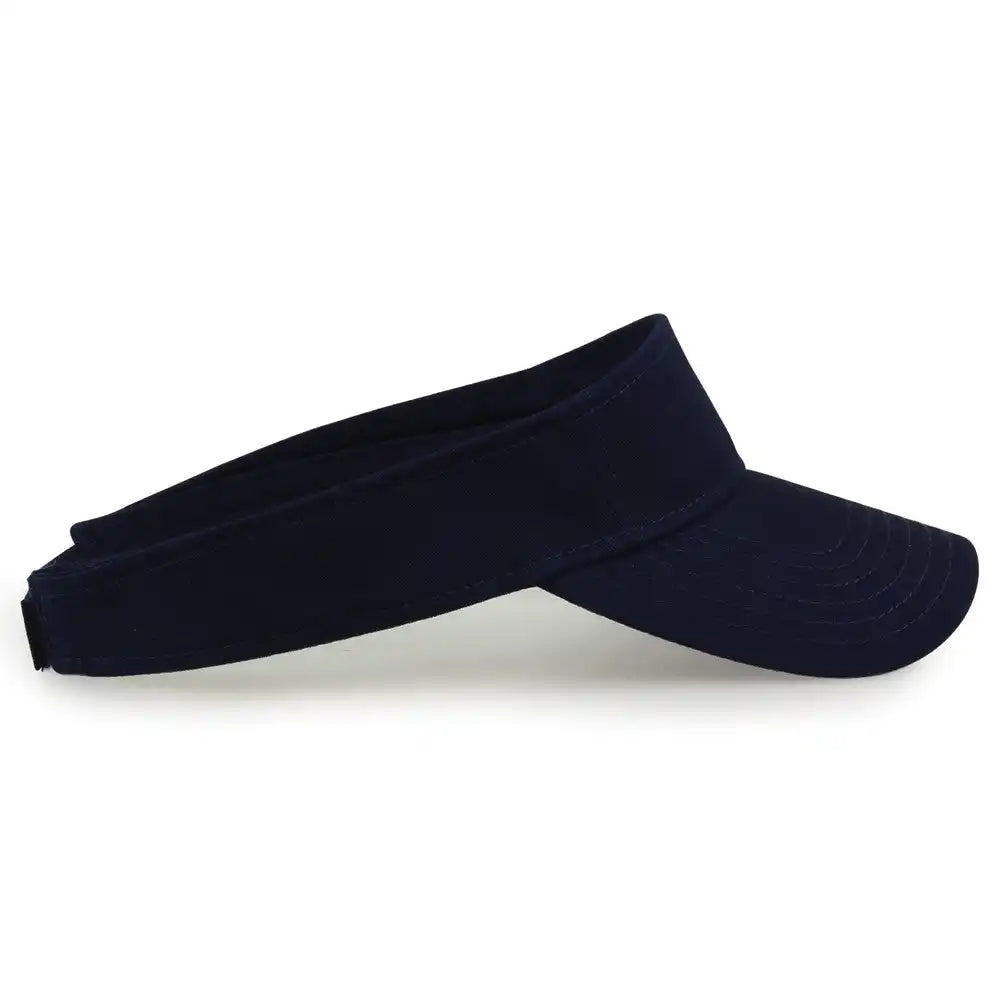The Game Gb464 Cotton Twill Visor - Navy - one Size Fits Most