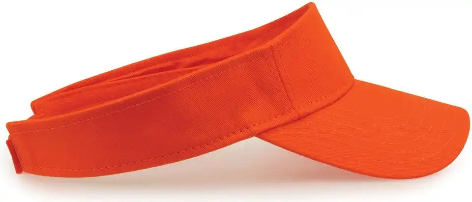 The Game Gb464 Cotton Twill Visor - Orange - one Size Fits Most