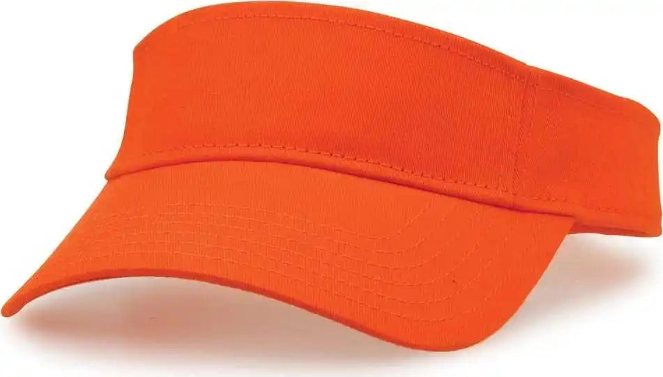 The Game Gb464 Cotton Twill Visor - Orange - one Size Fits Most