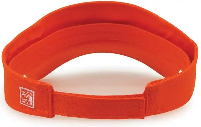 The Game Gb464 Cotton Twill Visor - Orange - one Size Fits Most