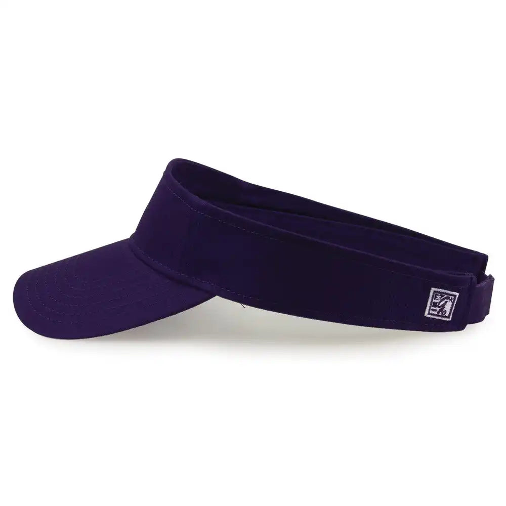 The Game Gb464 Cotton Twill Visor - Purple - one Size Fits Most