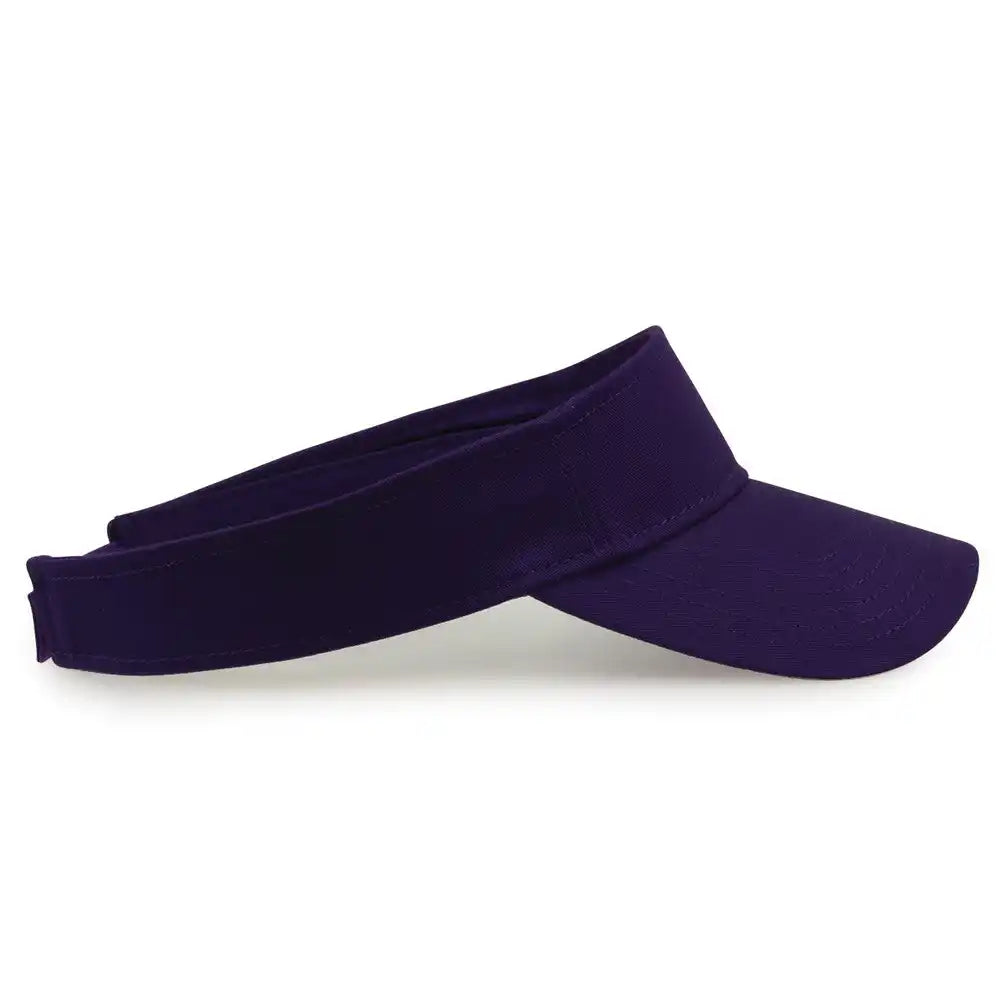 The Game Gb464 Cotton Twill Visor - Purple - one Size Fits Most