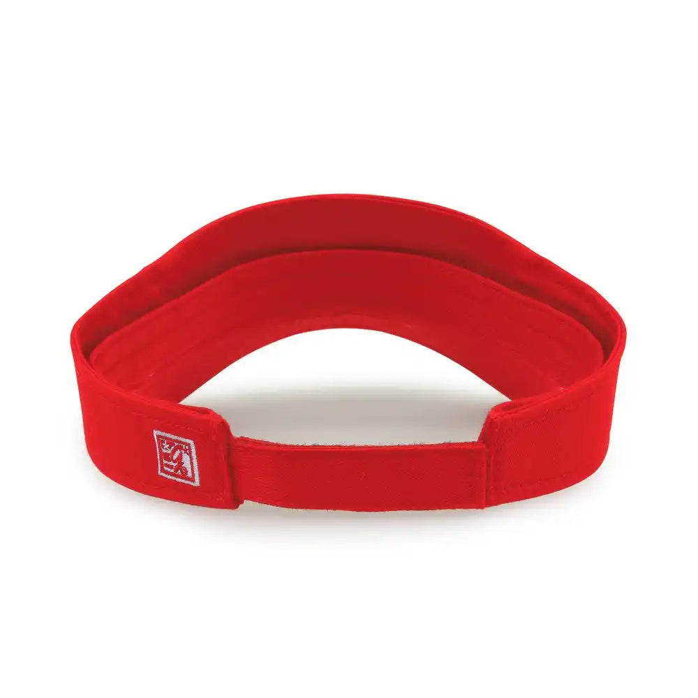 The Game Gb464 Cotton Twill Visor - Red - one Size Fits Most
