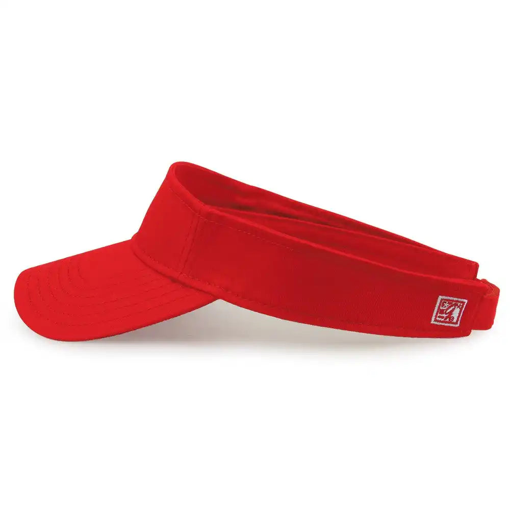The Game Gb464 Cotton Twill Visor - Red - one Size Fits Most