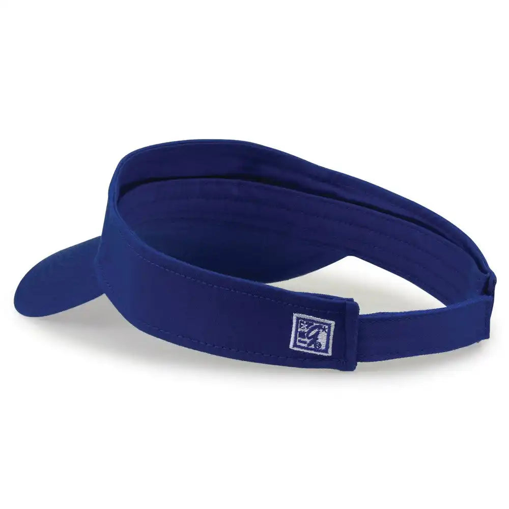 The Game Gb464 Cotton Twill Visor - Royal - one Size Fits Most