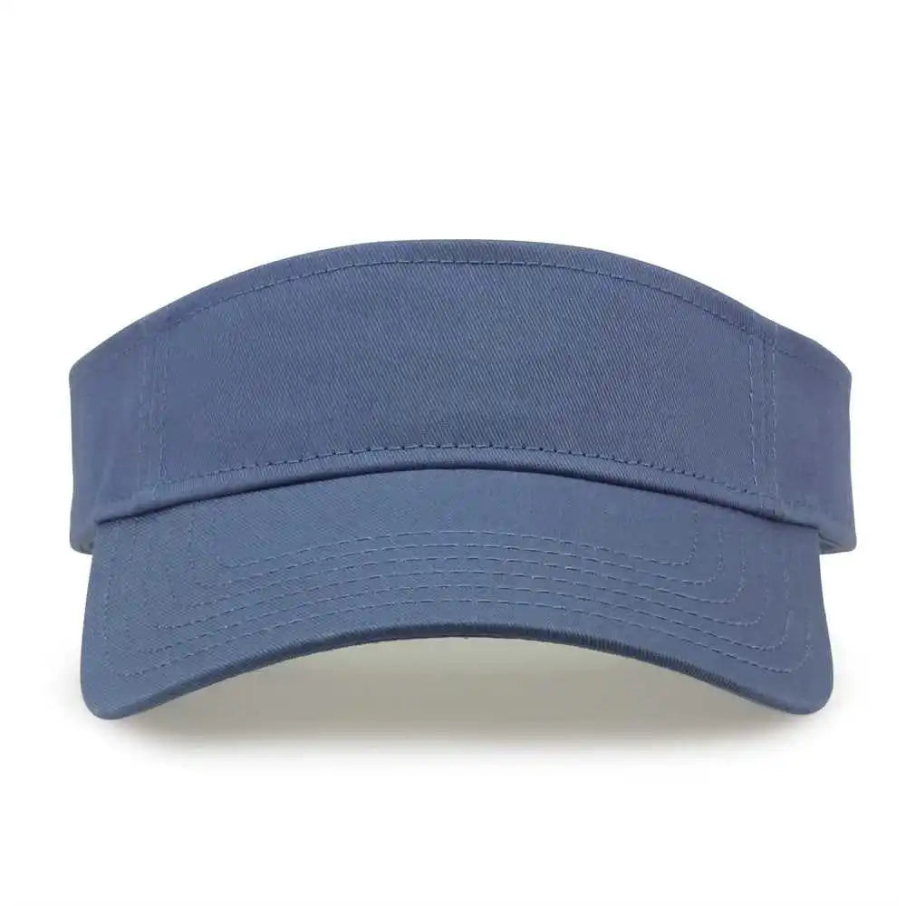 The Game Gb464 Cotton Twill Visor - Sea Blue - one Size Fits Most