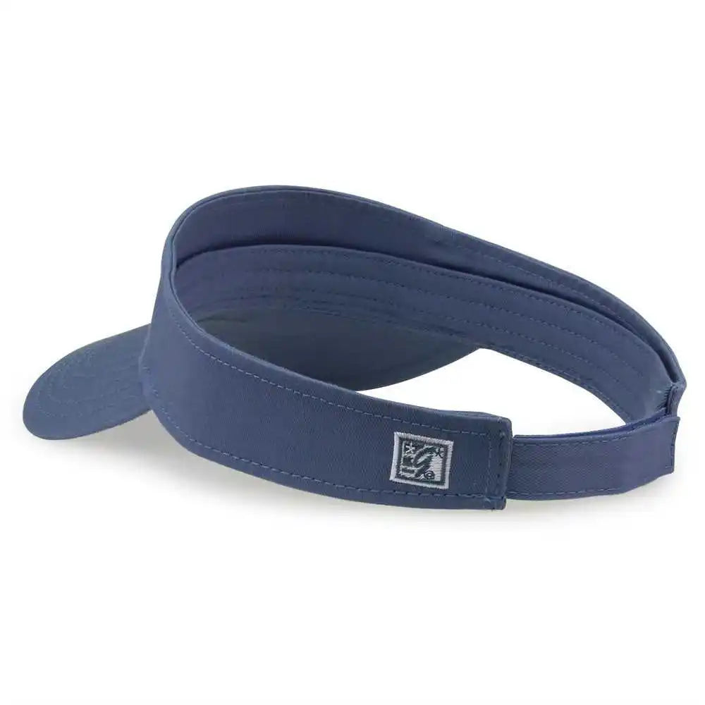 The Game Gb464 Cotton Twill Visor - Sea Blue - one Size Fits Most
