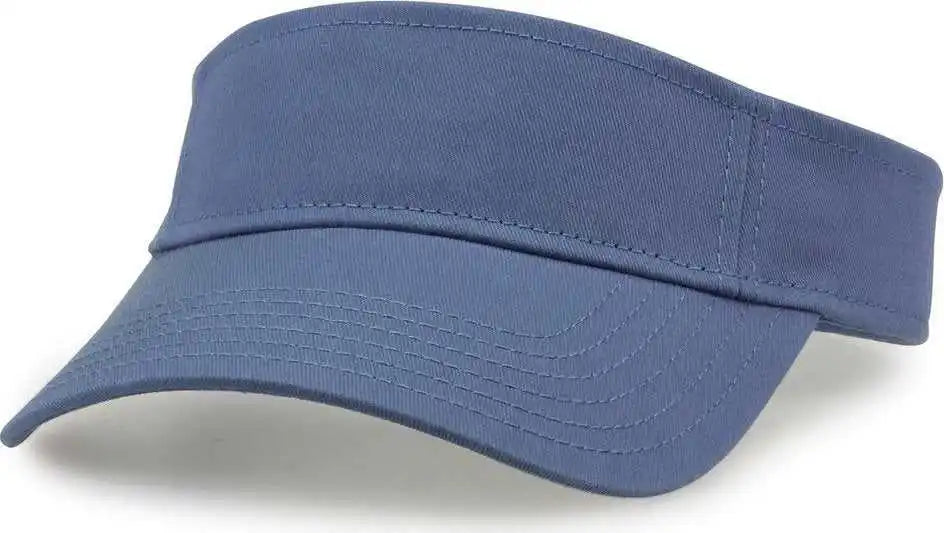 The Game Gb464 Cotton Twill Visor - Sea Blue - one Size Fits Most