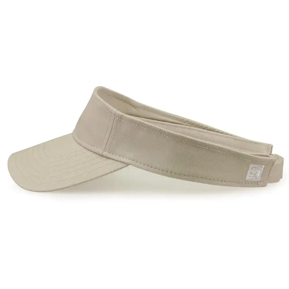 The Game Gb464 Cotton Twill Visor - Stone - Sand / one Size Fits Most