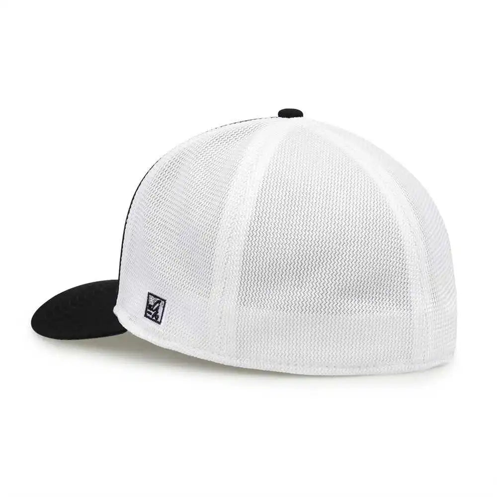 The Game Gb483p On-field Gamechanger with Piping & Diamond Mesh Cap - Grey Black