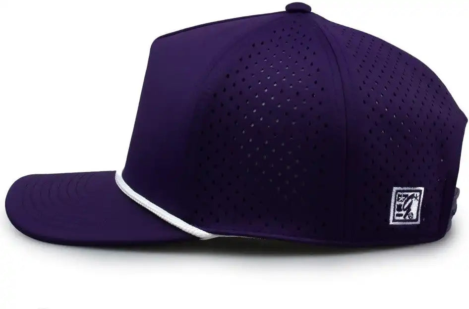 The Game Gb505r Neocool 5 Panel Snapback with Rope Cap - Purple White - Osfm
