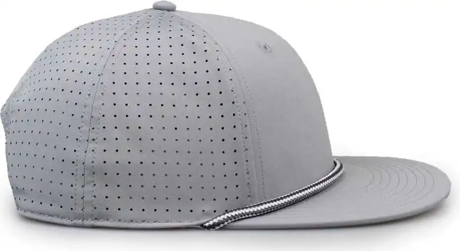 The Game Gb519 Perforated Gamechanger with Rope Cap - Gray - Osfm