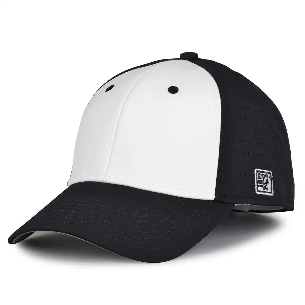 The Game Gb904 Precurved Perforated Gamechanger Cap - White Black
