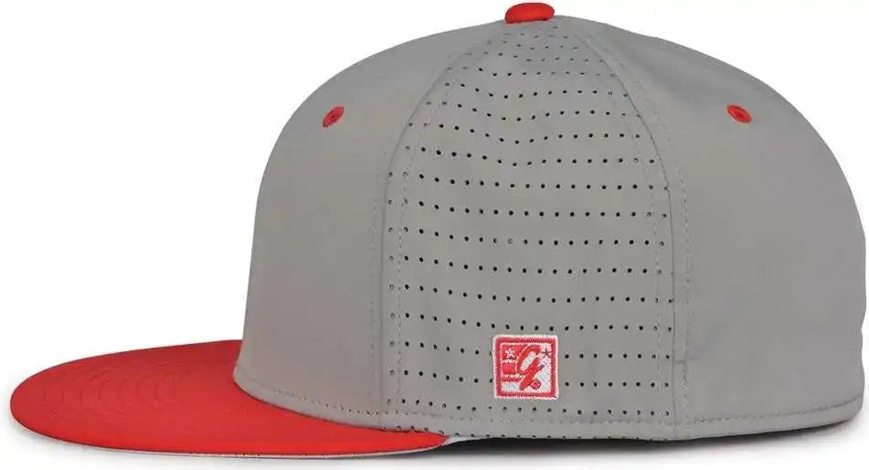 The Game Gb998 Perforated Gamechanger Cap - Gray Red