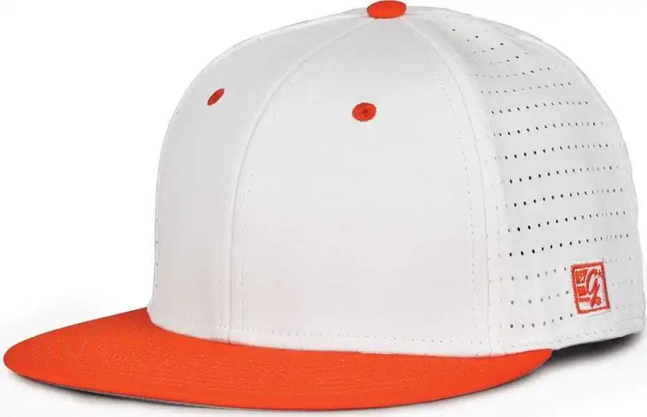 The Game Gb998 Perforated Gamechanger Cap - White Orange - 6 1/2’’ - 3/4’’