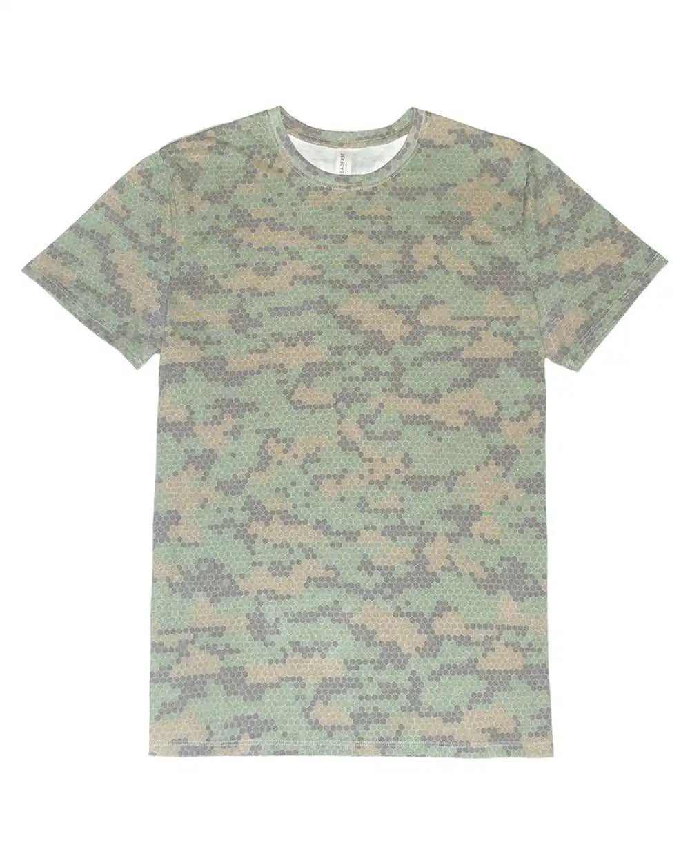 Threadfast Apparel 100a Ultimate Cvc T-shirt - Green Hex Camo - Xs