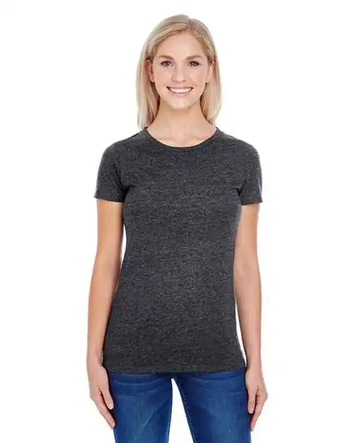 Threadfast Apparel 202a Women’s Tri-blend Short-sleeve T-shirt - Black Triblend - s