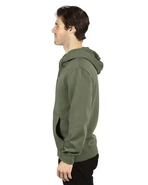 Threadfast Apparel 320z Fleece Full-zip Hooded Sweatshirt - Army