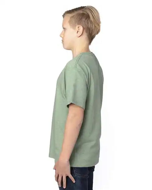 Threadfast Apparel 600at Youth Ultimate Cvc T-shirt - 600a - Army Heather