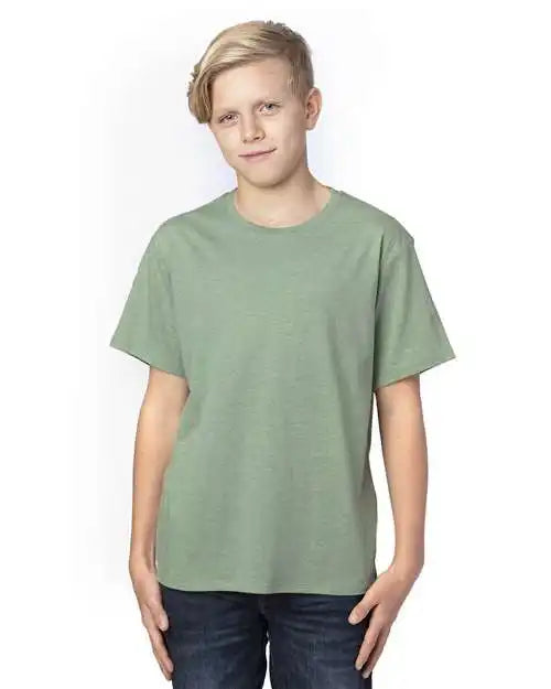 Threadfast Apparel 600at Youth Ultimate Cvc T-shirt - 600a - Army Heather - Xs